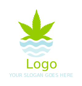 make a medical logo cannabis with waves