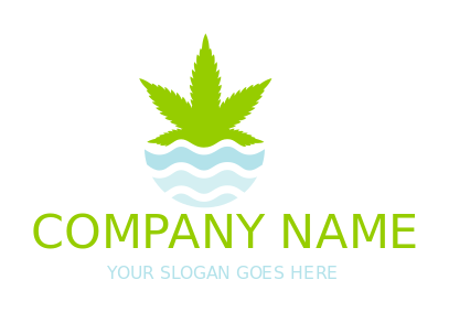 make a medical logo cannabis with waves