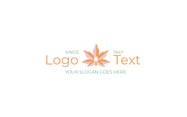 medical logo icon cannabis with pill in center