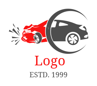 auto repair logo collision with swoosh in center
