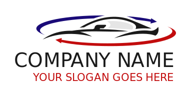 transportation logo car 2 opposite swoosh arrows