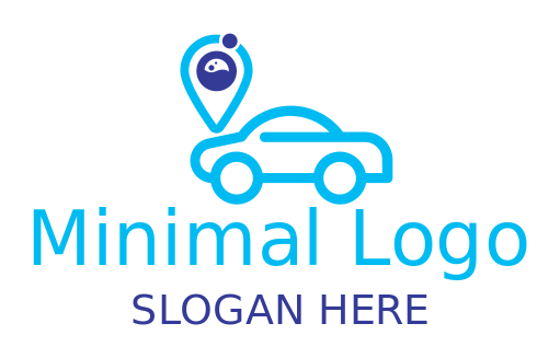 car wash logo icon with location pin