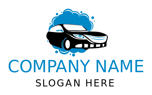 car wash logo online with bubbles
