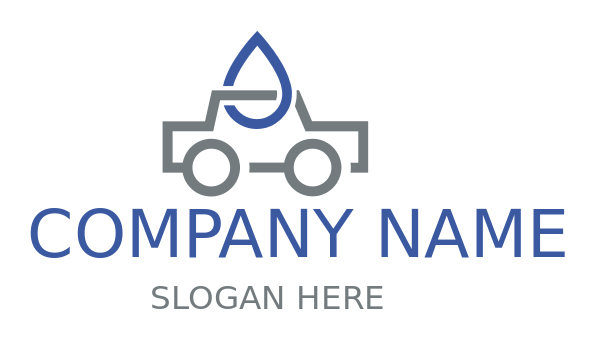 car wash logo image with water droplet