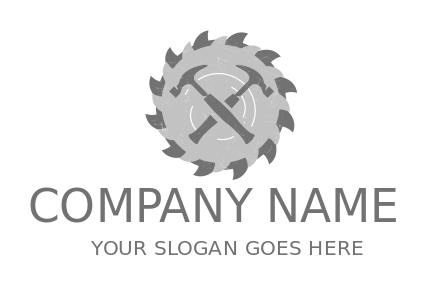 carpenter logo saw blades in crossed hammers