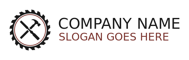 handyman logo tools in circle of saw blades