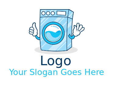 cleaning logo cartoon laundry washer