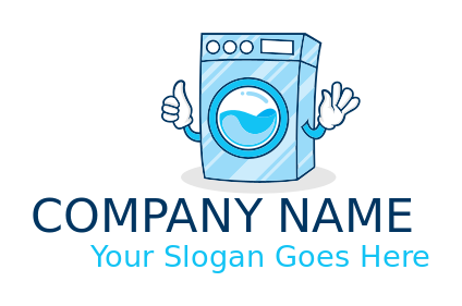 cleaning logo cartoon laundry washer