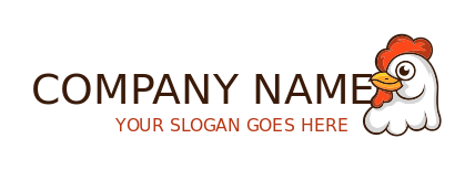 animal logo rooster head cartoon