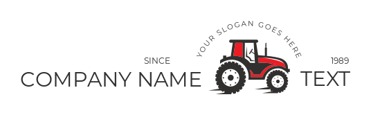 agriculture logo tractor with wheels