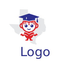 cartoon with graduation cap in Texas
