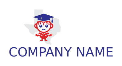 cartoon with graduation cap in Texas