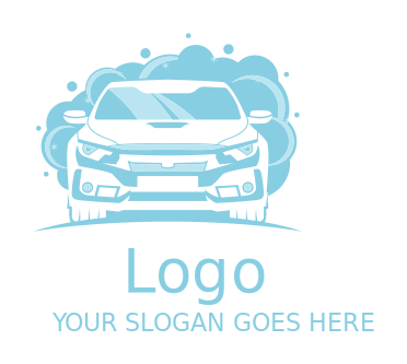 cleaning logo shine and bubble silhouettes
