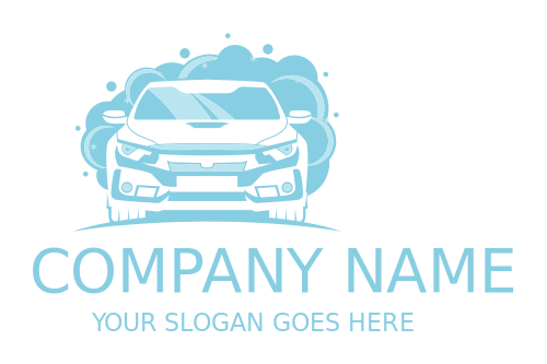 cleaning logo shine and bubble silhouettes