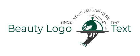 restaurant logo image hand holding cloche