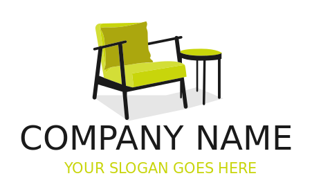 interior decorator logo modern chair and table