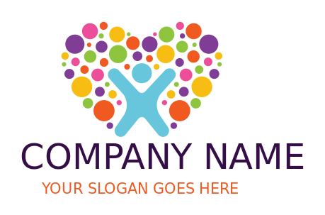 foundation logo abstract child in colorful heart