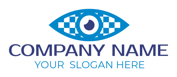 optometry logo maker checkered eye