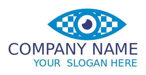 optometry logo maker checkered eye