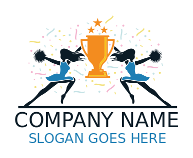 entertainment logo girls holding trophy