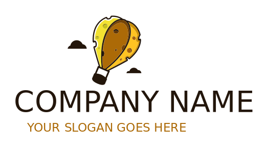food logo online cheese hot air balloon