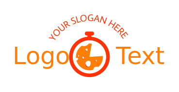 restaurant logo cheese inside stopwatch