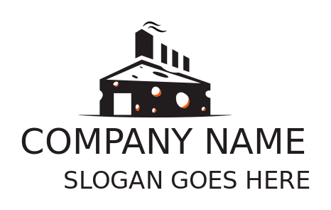 food logo icon cheese shape factory