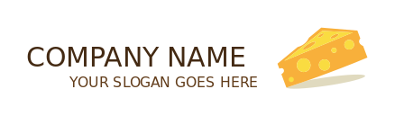 create a food logo cheese triangle