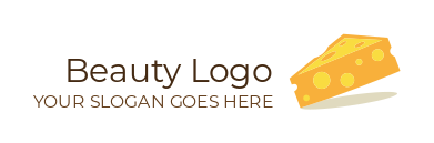create a food logo cheese triangle