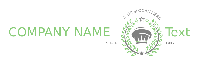restaurant logo online chef hat in laurel wreath