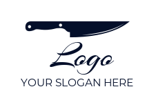 create a restaurant logo chef's knife