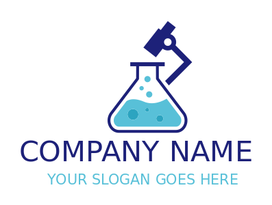 research logo chemical beaker microscope