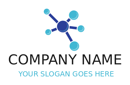 research logo symbol abstract molecule bonds