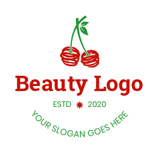 create a food logo line art cherries 