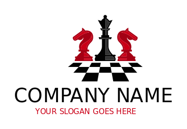games logo online knight and king on chess board