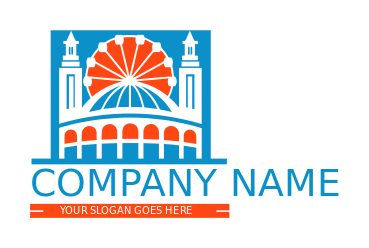 Chicago Navy Pier illustration with ferris wheel