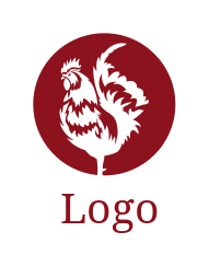 restaurant logo online chicken in circle