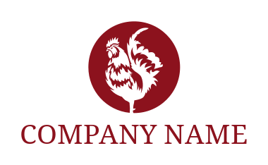 restaurant logo online chicken in circle