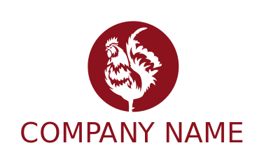 restaurant logo online chicken in circle