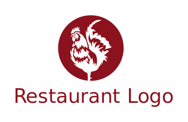restaurant logo online chicken in circle
