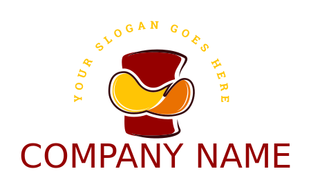 abstract logo chips snack in PNG JPG
