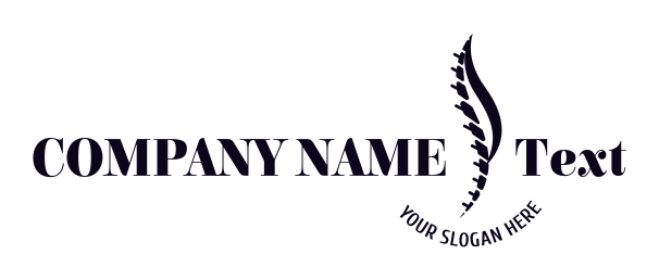chiropractic logo curved spine in swoosh PNG