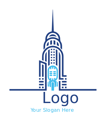 Chrysler Building in New York with mic