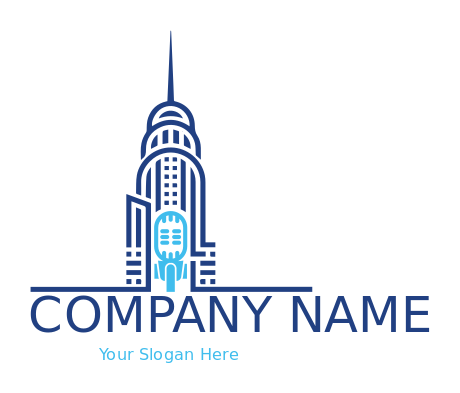 Chrysler Building in New York with mic