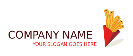 snack shop logo maker churros in a packet