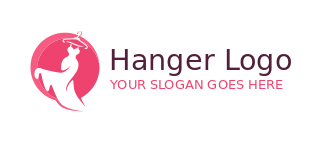 apparel logo maker dress on hanger