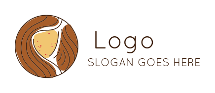 medical logo circle forming hair freckled face