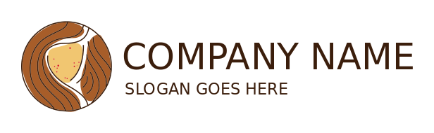 medical logo circle forming hair freckled face