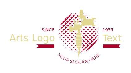 tattoo studio logo tattoo gun with duo tone dots