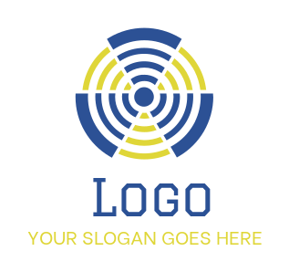 radiology logo template waves in circle